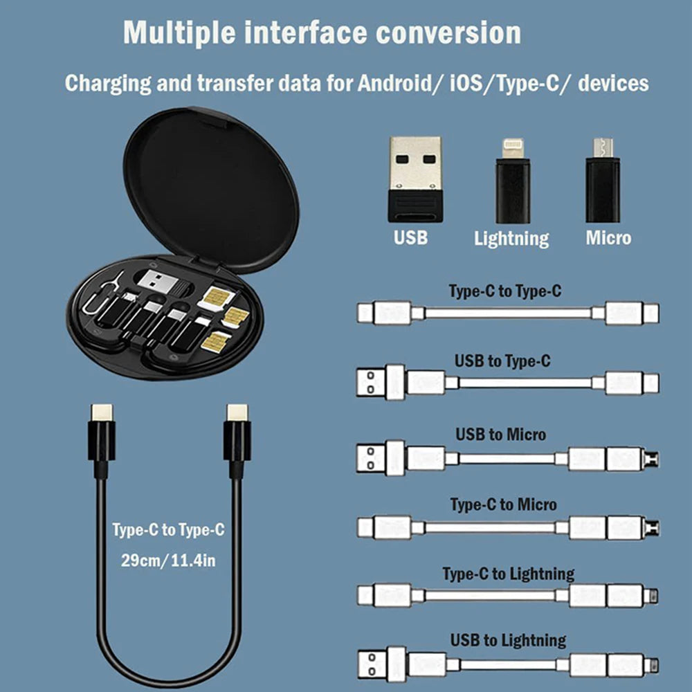 "60W USB-C Fast Charging Travel Cable Kit"